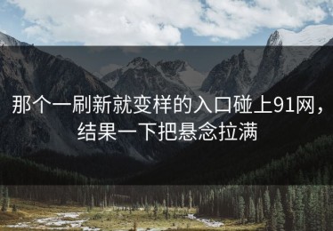 那个一刷新就变样的入口碰上91网，结果一下把悬念拉满
