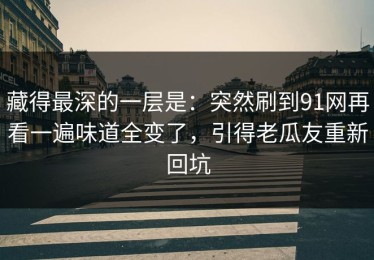 藏得最深的一层是：突然刷到91网再看一遍味道全变了，引得老瓜友重新回坑