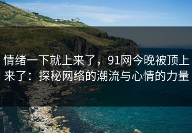 情绪一下就上来了，91网今晚被顶上来了：探秘网络的潮流与心情的力量