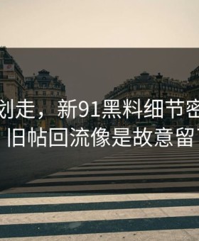 别急着划走，新91黑料细节密度高得吓人，旧帖回流像是故意留了口子