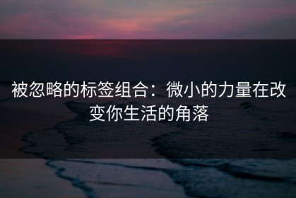 被忽略的标签组合：微小的力量在改变你生活的角落