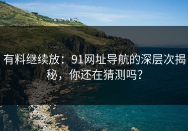 有料继续放：91网址导航的深层次揭秘，你还在猜测吗？