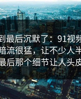 有人看到最后沉默了：91视频表面平静其实暗流很猛，让不少人半夜睡不着，最后那个细节让人头皮发麻