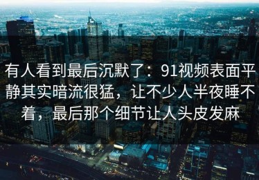 有人看到最后沉默了：91视频表面平静其实暗流很猛，让不少人半夜睡不着，最后那个细节让人头皮发麻