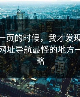 看到这一页的时候，我才发现91大事件和91网址导航最怪的地方一直被忽略
