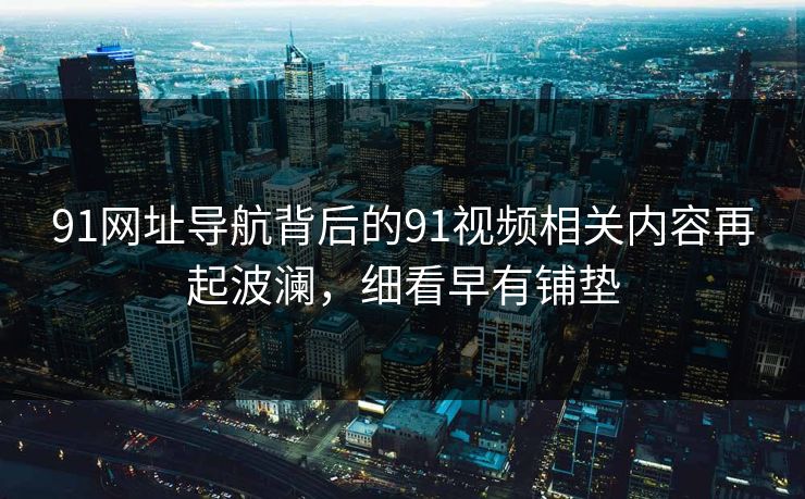 91网址导航背后的91视频相关内容再起波澜，细看早有铺垫
