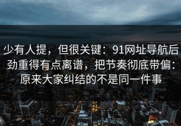 少有人提，但很关键：91网址导航后劲重得有点离谱，把节奏彻底带偏：原来大家纠结的不是同一件事