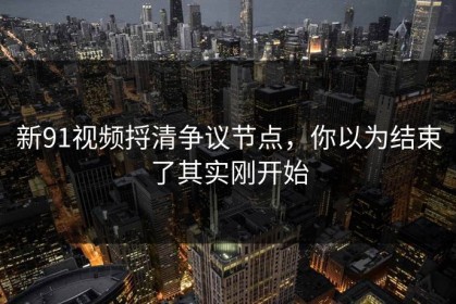 新91视频捋清争议节点，你以为结束了其实刚开始