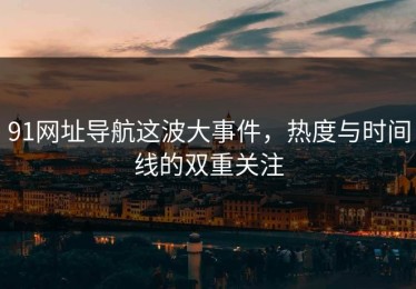 91网址导航这波大事件，热度与时间线的双重关注