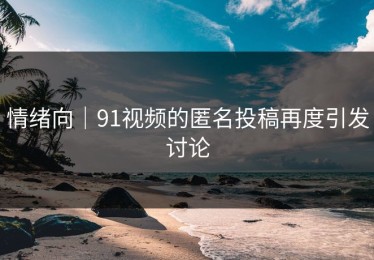 情绪向｜91视频的匿名投稿再度引发讨论