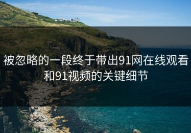 被忽略的一段终于带出91网在线观看和91视频的关键细节